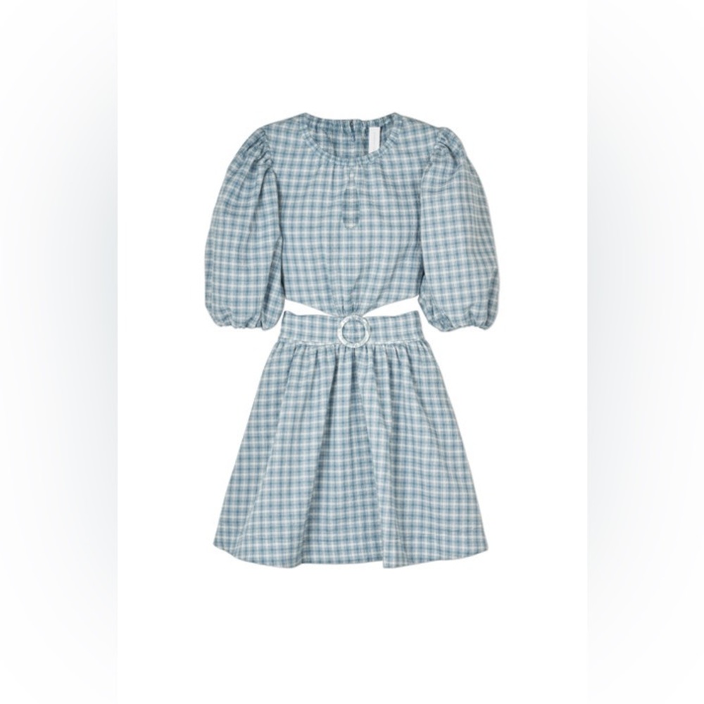 NWT Jonathan Simkhai Seersucker Plaid Mini Dress